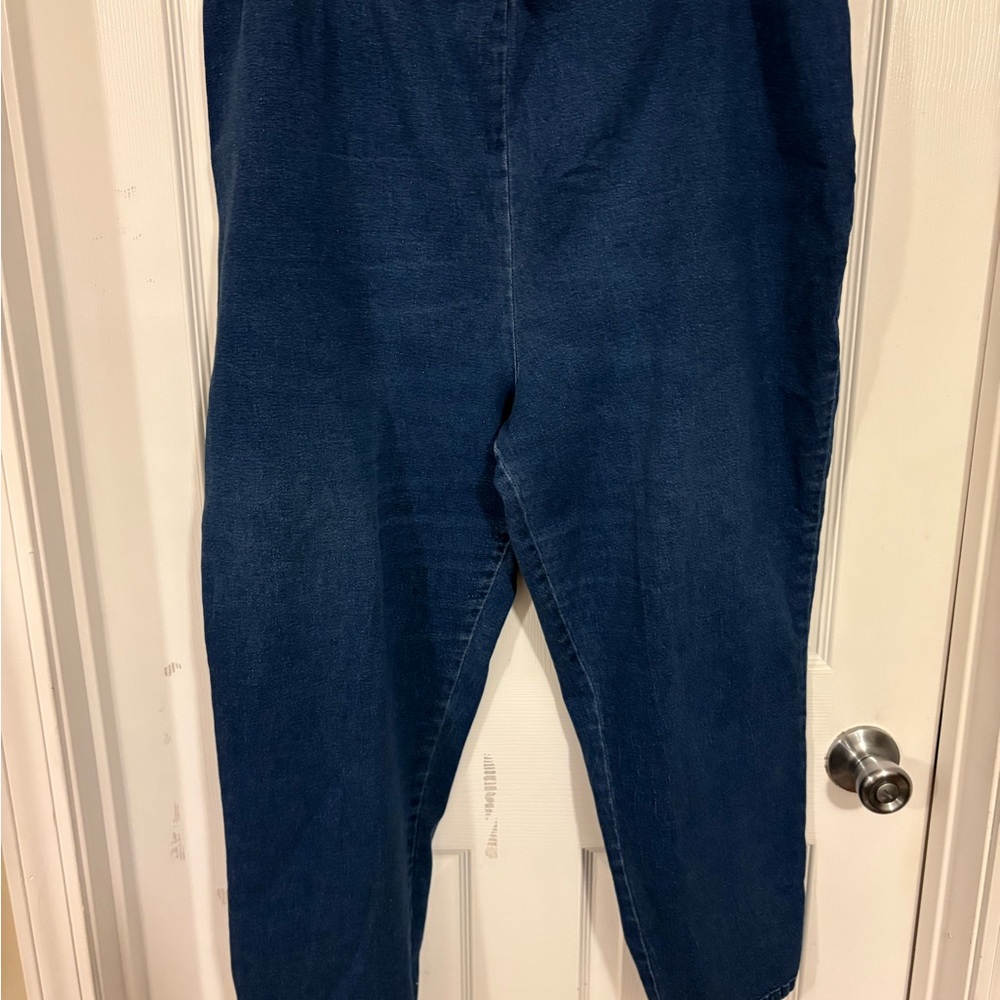 Liz & Me blue jeans 26WP pull on cotton/spandex elastic waist no pocket